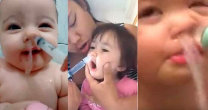 Lavagem nasal com soro e seringa em bebês pode ser perigoso.